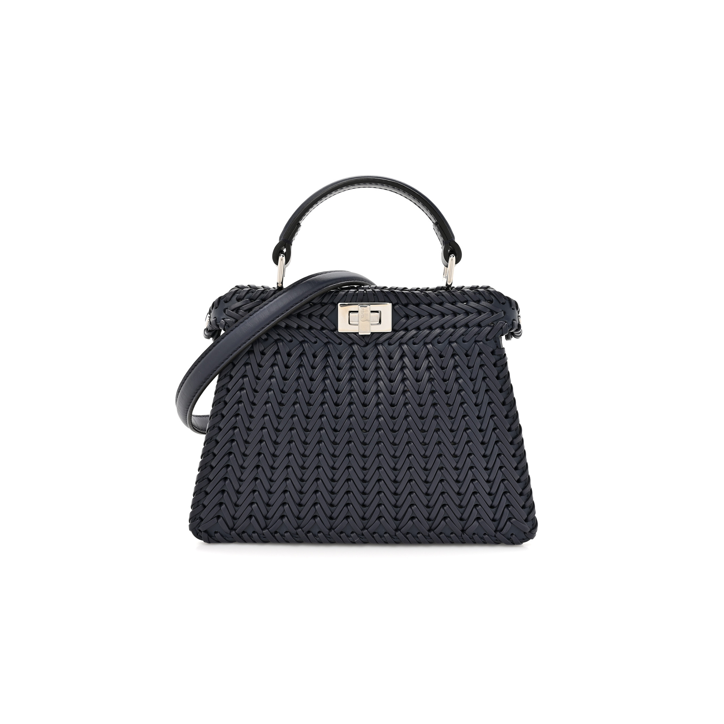 FENDI PEEKABOO ISEEU  BRAIDED LEATHER BAG  (33*25*13cm)